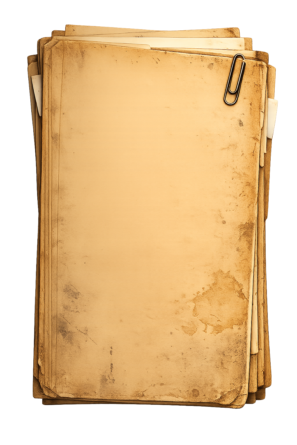 A worn Mythical Mind archive case folder